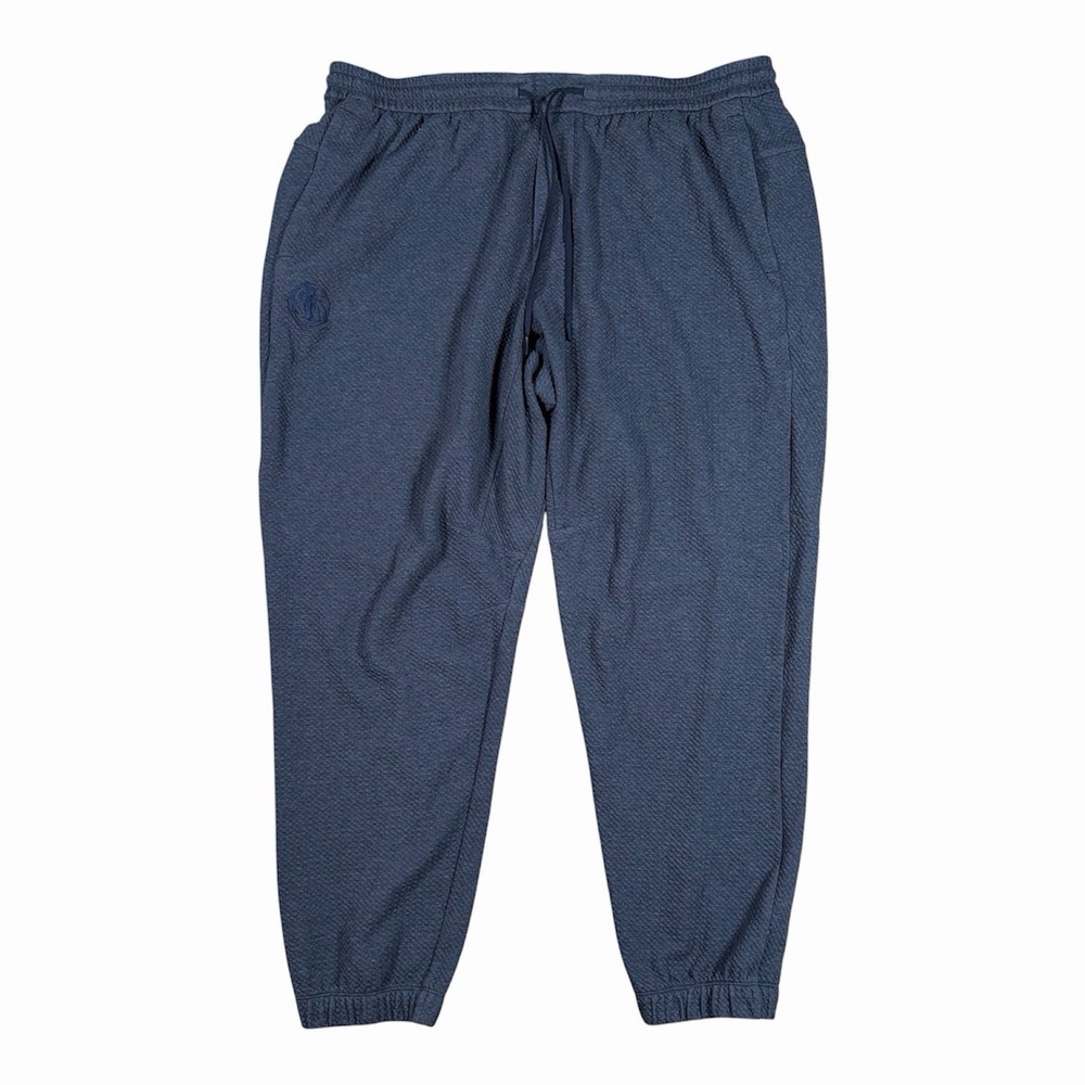 Lululemon Textured Double Knit Cotton Jogger Sweatpants Blue Men's Size 4XL